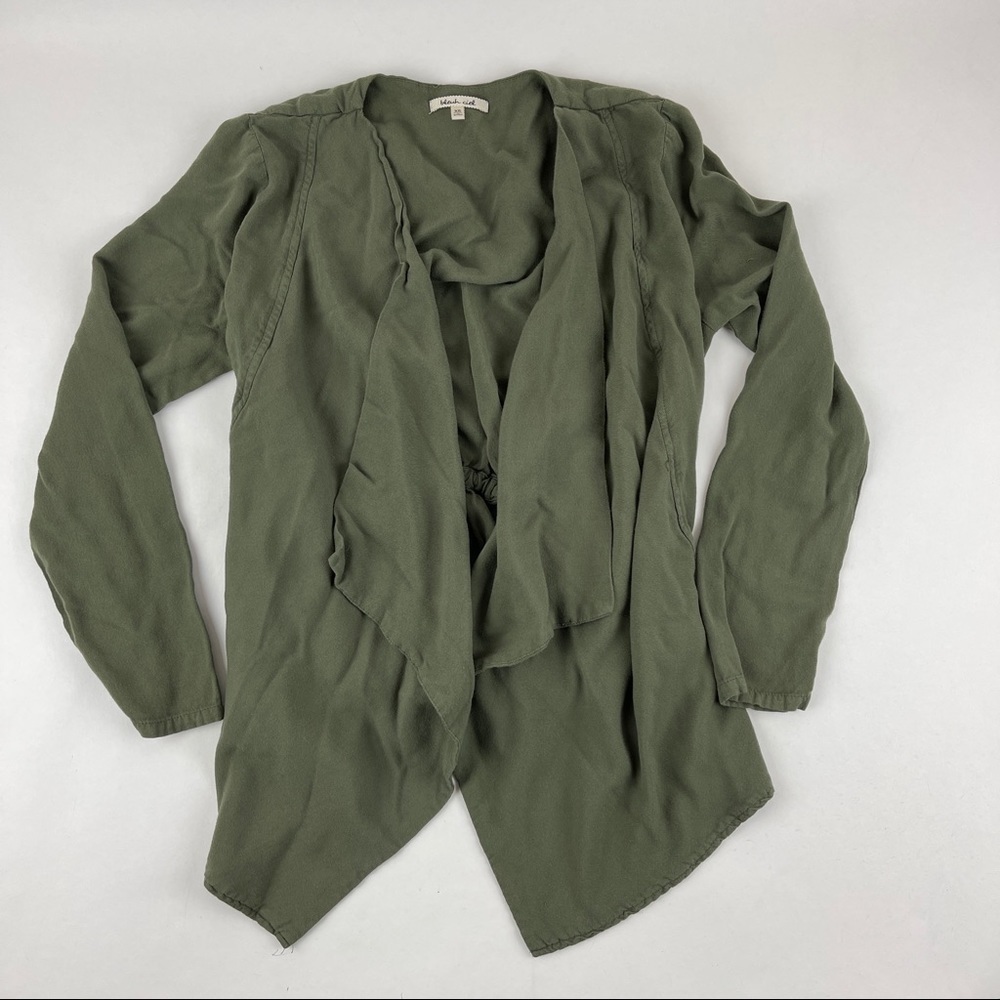Bleuh Ciel Wrap Cardigan Womens XS Green Long Sleeve